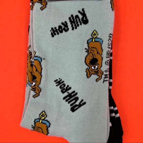 Scooby Doo WB Classic Cartoon Crew Socks 2 Pairs Mens Womens Novelty Gift - Picture 6 of 7